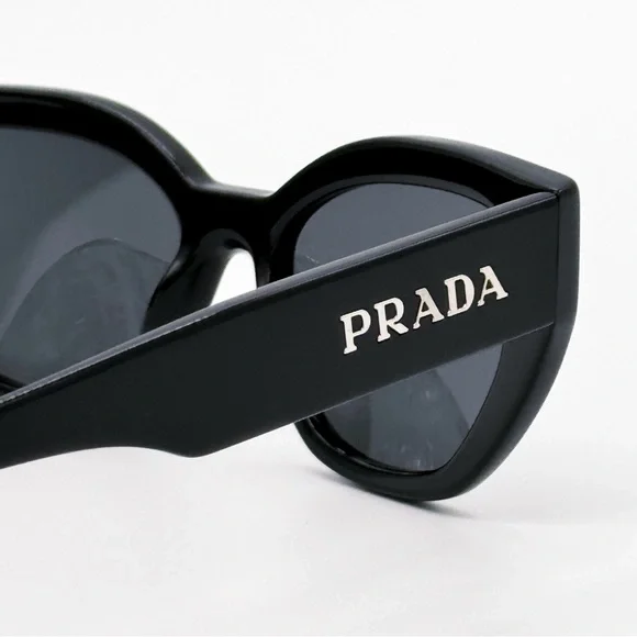 NEW PRADA SPR A09 1AB5S0 WOMEN SUNGLASSES PRA09S 1AB5S0 BLACK CAT EYE PR A09S